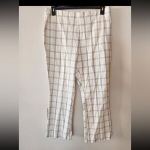A New Day Womens Plaid Ankle Dress Pants Size 14 Zippered Pocket NWOT